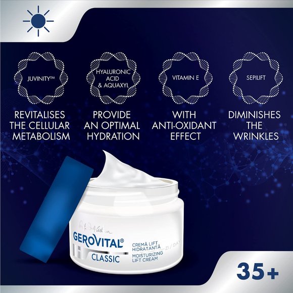 GEROVITAL H3 CLASSIC, Intensive Moisturizing Day Cream With Hyaluronic Acid 35 + - Picture 5 of 6